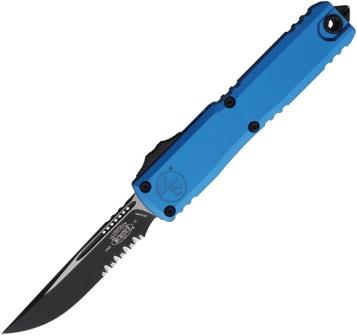 Microtech Automatic Pocket Knife Ultratech Gen IV Partially Serrated - MCT112142BL